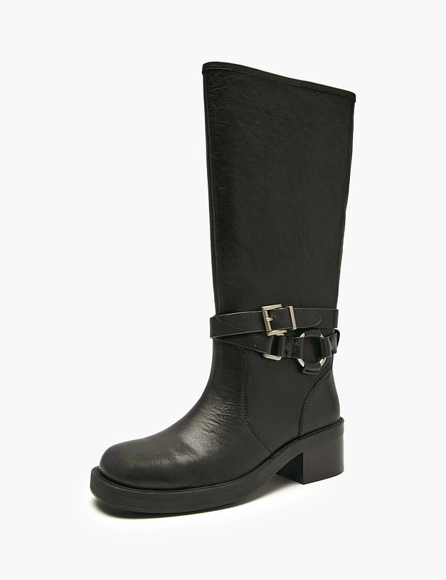 Черные женские сапоги MASCOTTE 15-5283321-0102 | ракурс 2