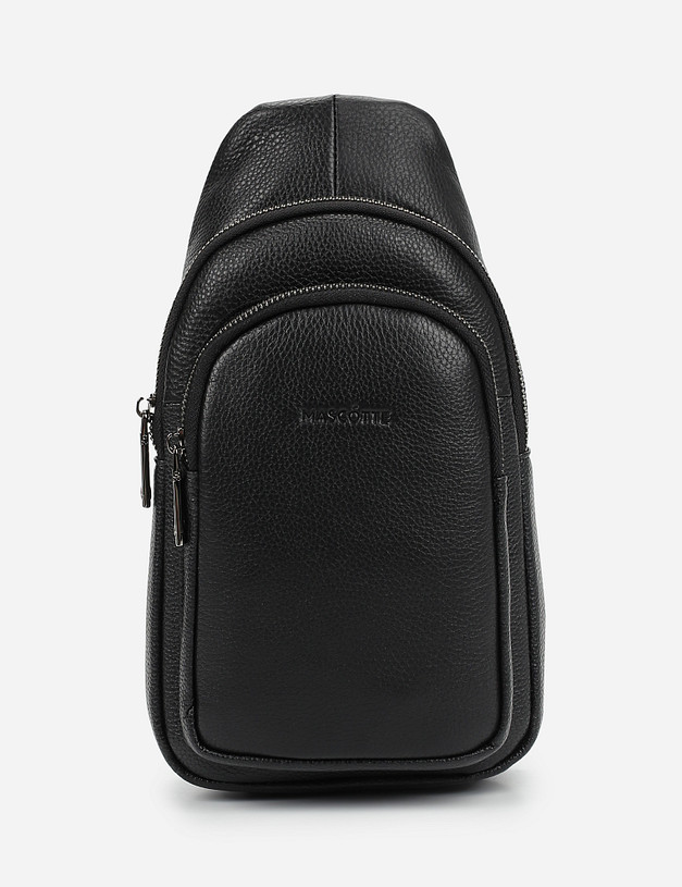 Черная мужская сумка-слинг MASCOTTE 604-1101-102 | ракурс 2
