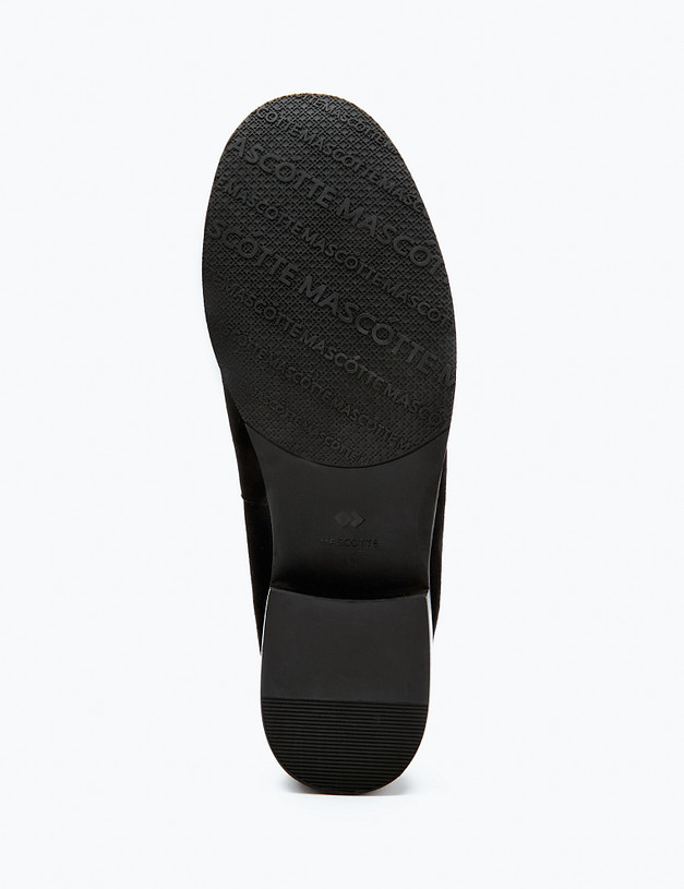 Черные велюровые женские лоферы MASCOTTE 233-413911-0602 | ракурс 5