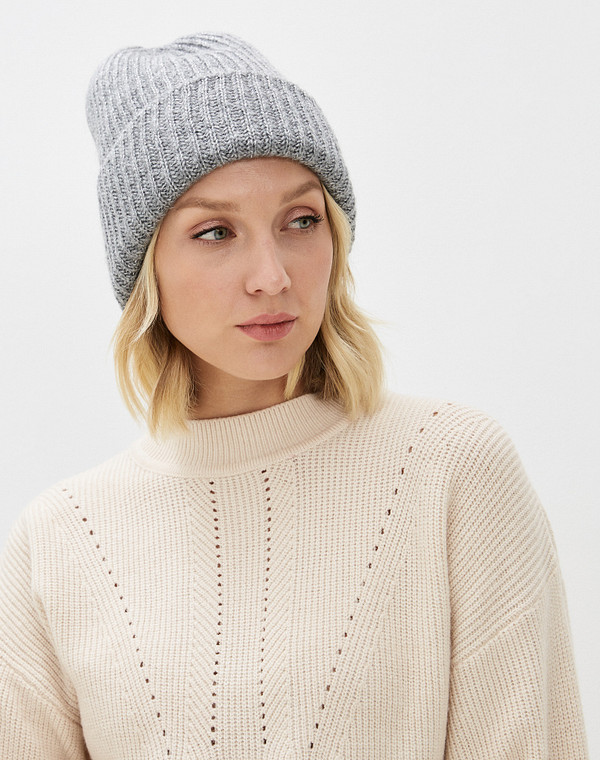 784-1202-7510 Шапка женская текстиль серый, Mascotte