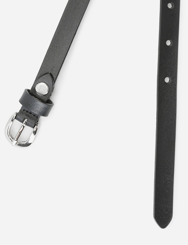 Черный кожаный женский ремень MASCOTTE 701-0212-102 | ракурс 2