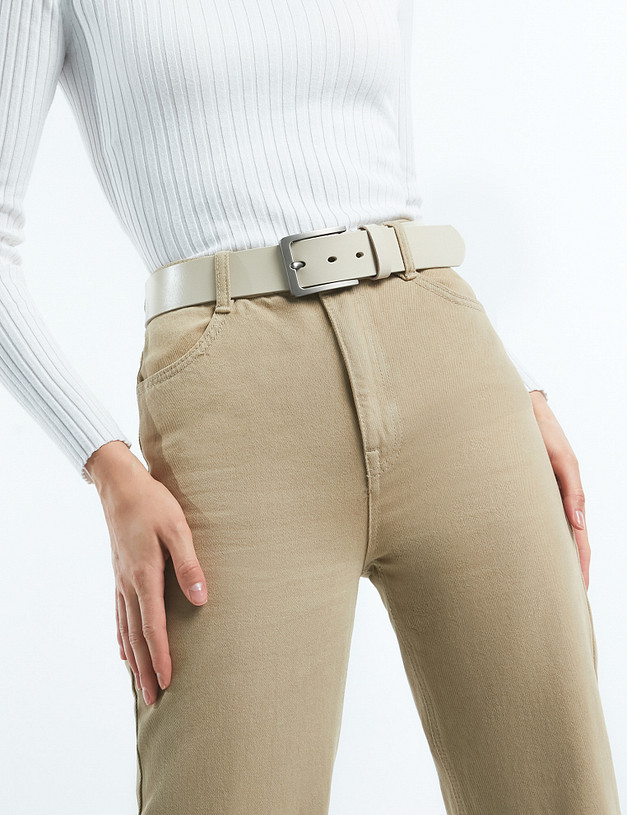 Бежевый женский ремень MASCOTTE 703-2207-101 | ракурс 1 Бежевый женский ремень MASCOTTE 703-2207-101 | ракурс 1