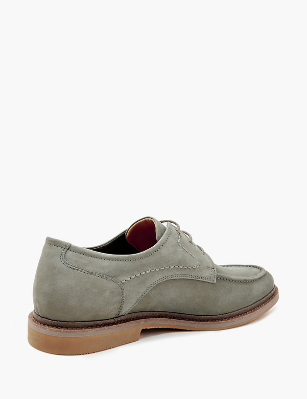 Серые мужские дерби из нубука MASCOTTE 128-411212-0310 | ракурс 4