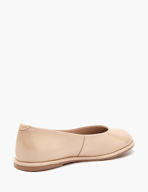 Бежевые лакированные балетки для девочек MASCOTTE 126-412011-0708 | ракурс 6 Бежевые лакированные балетки для девочек MASCOTTE 126-412011-0708 | ракурс 6