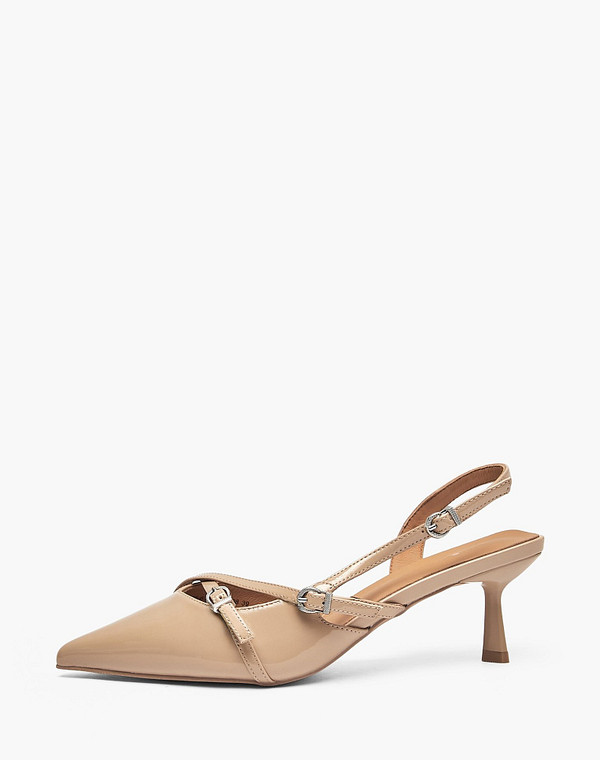 78-613413-0708 Туфли летние женские лак.кожа/нат.кожа беж, Mascotte