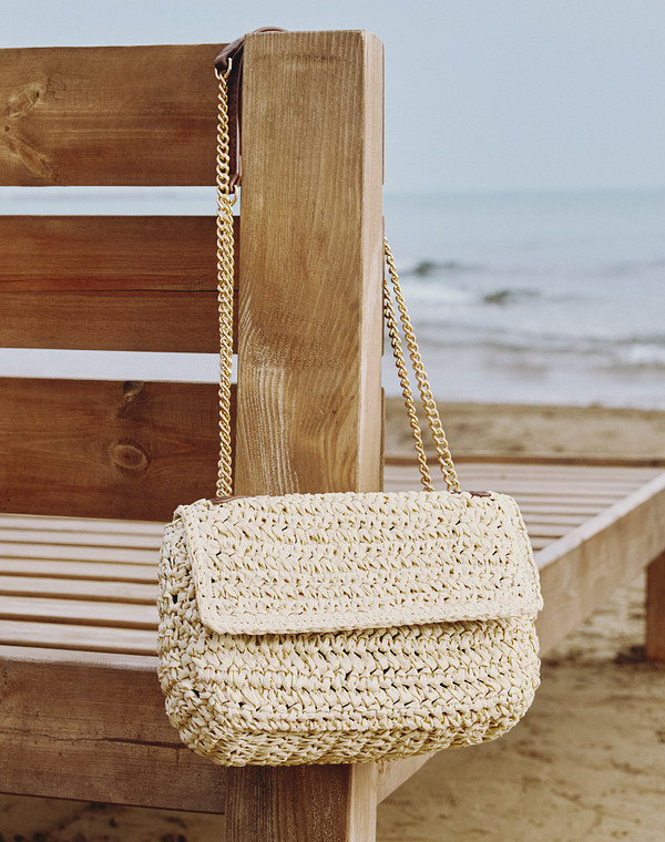 647-4106-0308 Сумка женская целлюлоза-и.кожа/текстиль беж-корич, S, Mascotte