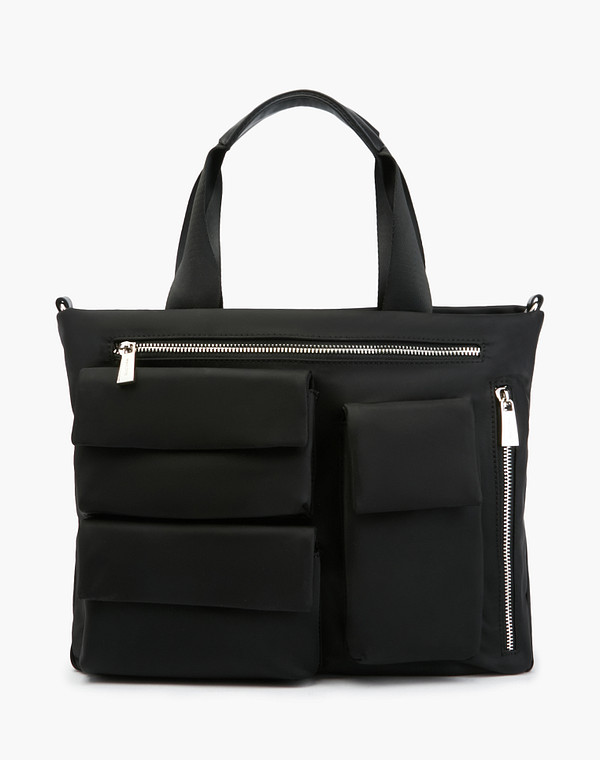 670-2107-202 Сумка женская текстиль-и.кожа/текстиль черн, M, Mascotte