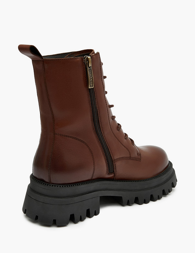 Коричневые женские зимние ботинки MASCOTTE 58-322031-0109 | ракурс 3