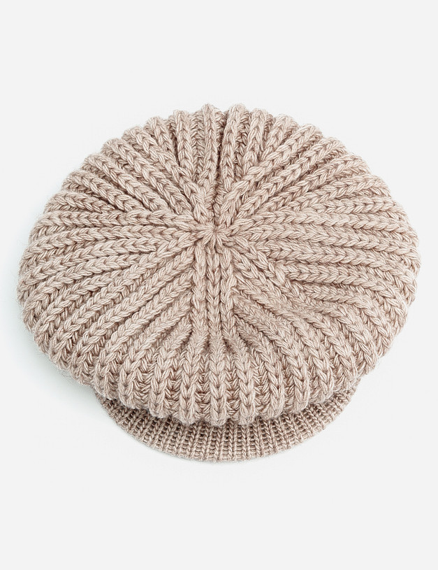 Бежевая женская шапка MASCOTTE 781-1236-7508 | ракурс 2