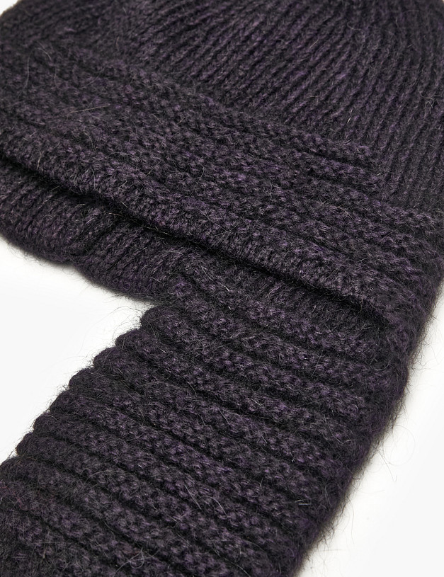 Синяя женская шапка-ушанка MASCOTTE 998-5205-503 | ракурс 3