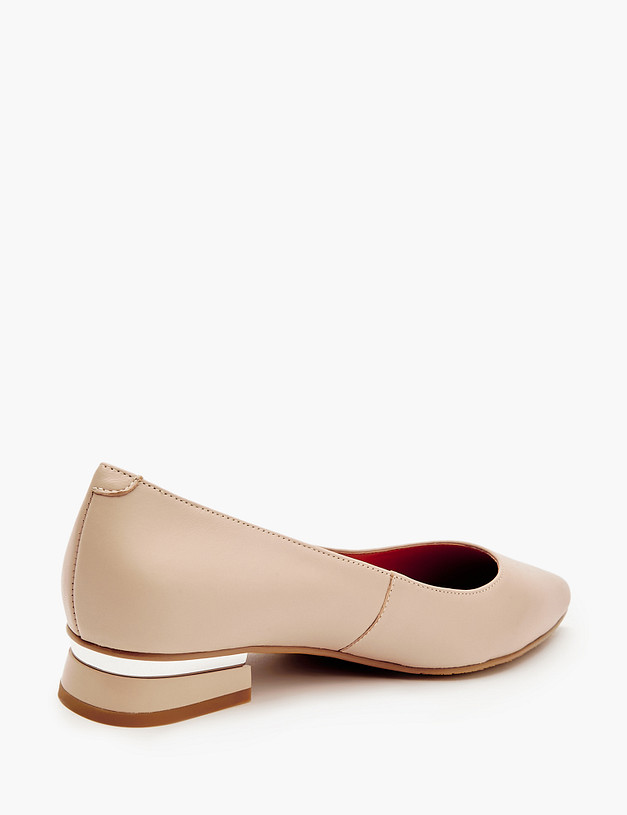 Бежевые кожаные женские туфли MASCOTTE 126-411911-3509M | ракурс 5