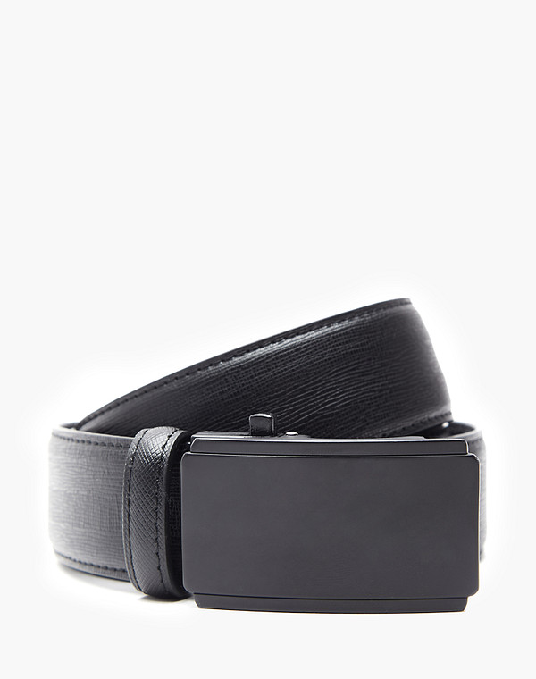 727-4115-602 Ремень муж. кож.спилок/нат.кожа черн, Mascotte