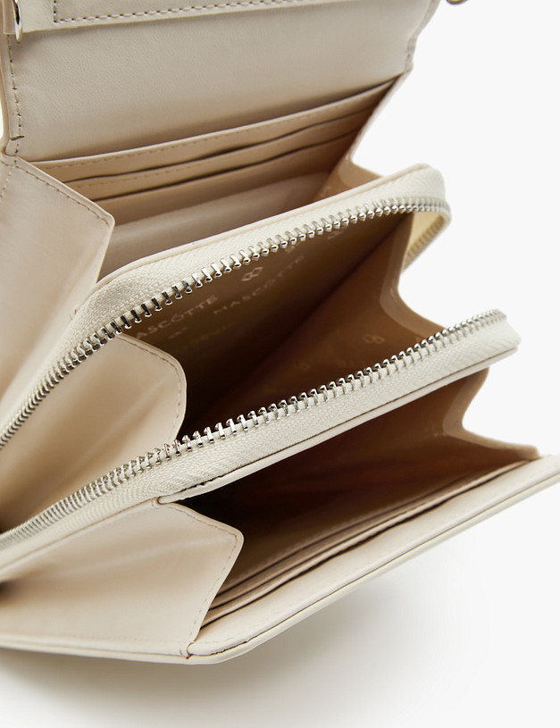 Молочная женская сумка для мобильного MASCOTTE 670-3120-608 | ракурс 4 Молочная женская сумка для мобильного MASCOTTE 670-3120-608 | ракурс 4