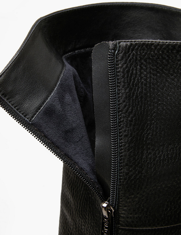 Черные женские зимние ботфорты на массивной подошве MASCOTTE 100-421632-0102 | ракурс 7