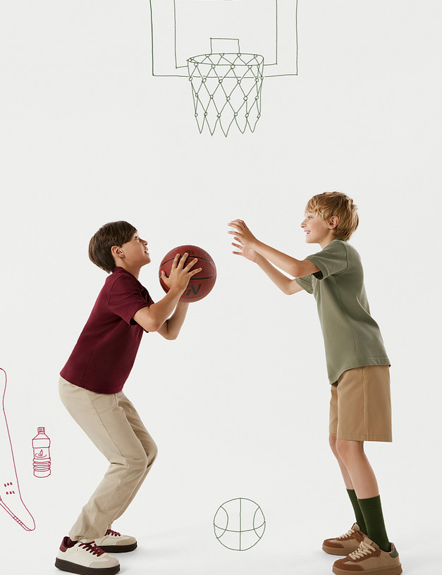 Бежевые детские кеды MASCOTTE 234-523621-0608 | ракурс 1