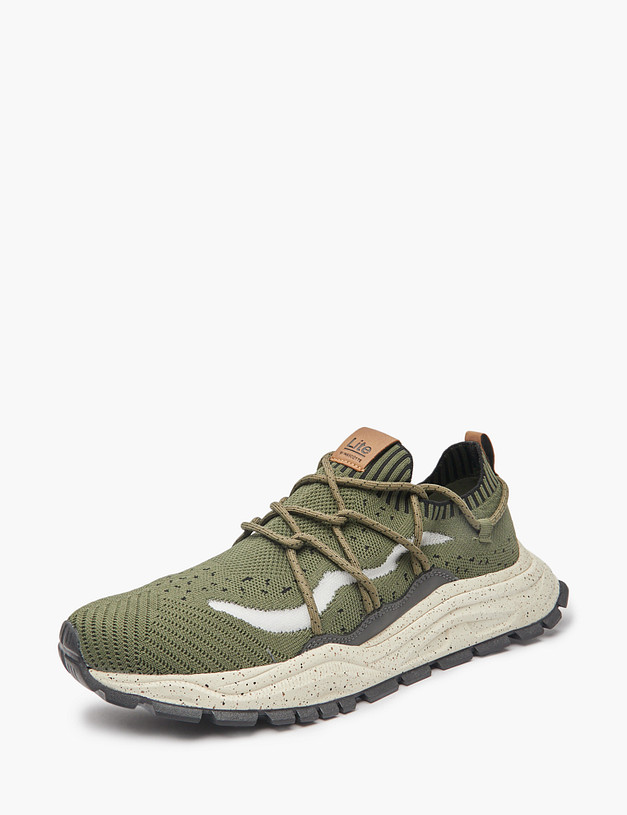 Мужские текстильные кроссовки цвета хаки MASCOTTE 64-511291-0204 | ракурс 3