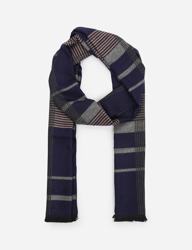 Синий мужской шарф MASCOTTE 766-1207-2403 | ракурс 2