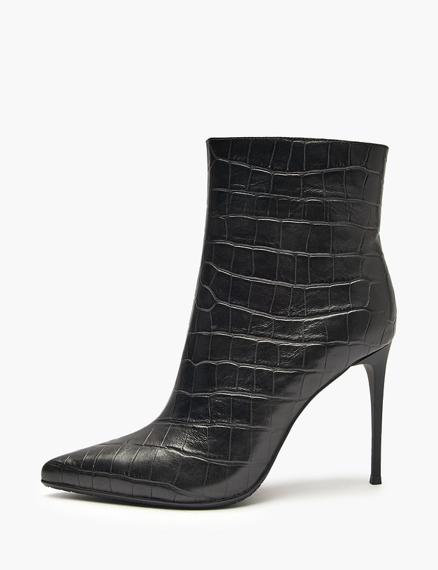 Черные женские ботильоны на шпильке MASCOTTE 175-5281024-0102 | ракурс 3