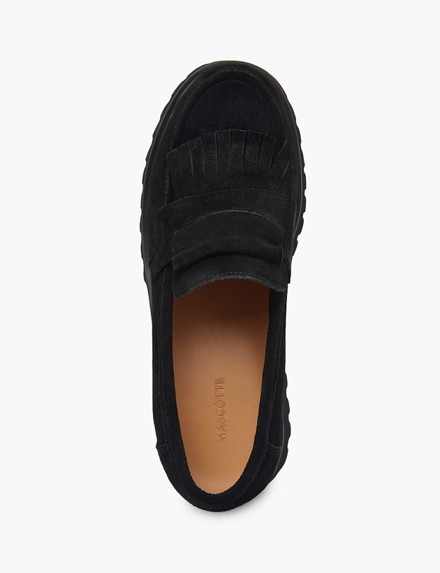 Черные женские лоферы на рельефной подошве MASCOTTE 25-510211-0202 | ракурс 4