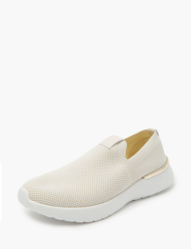 Бежевые женские кроссовки из текстиля MASCOTTE 18-310391-0208 | ракурс 2