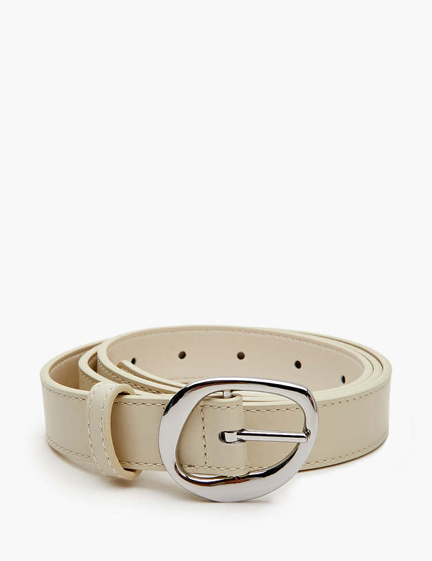 Молочный женский ремень MASCOTTE 703-4101-101 | ракурс 2