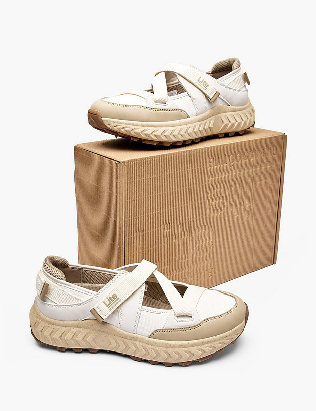 Молочные женские сандалии MASCOTTE 181-510121-0201 | ракурс 6