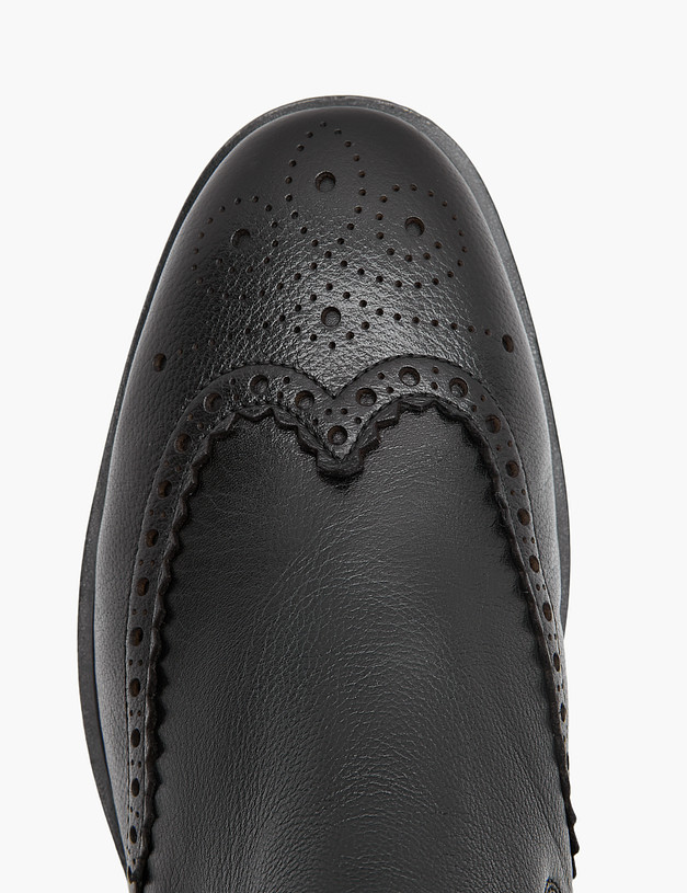 Черные мужские зимние челси с перфорацией MASCOTTE 22-3290233-8116M | ракурс 4