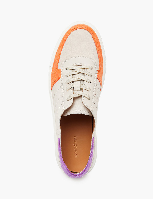 Молочные женские кеды с цветными вставками  MASCOTTE 22-4120413-2254M | ракурс 5