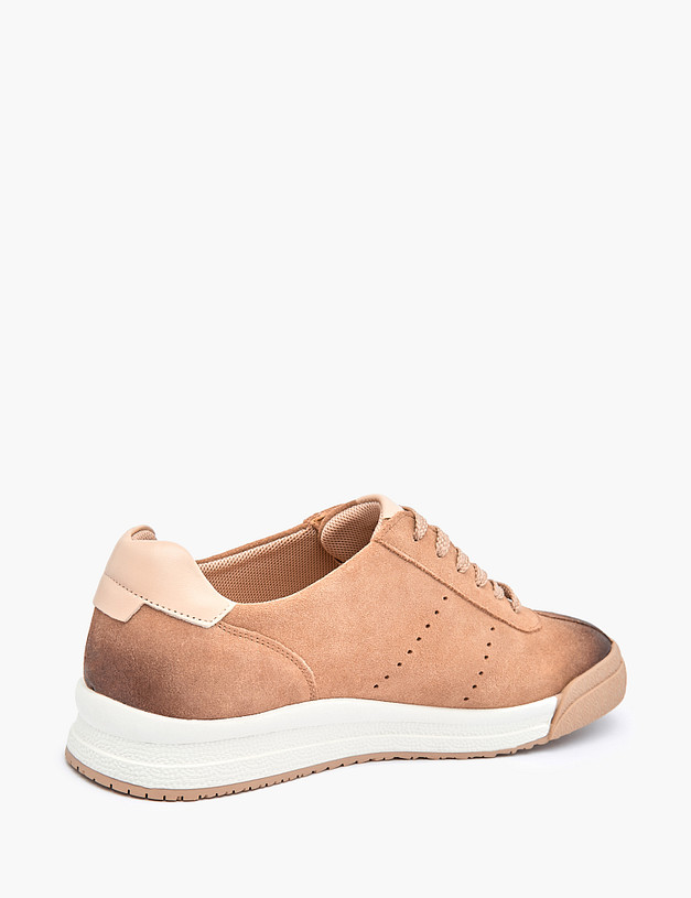 Бежевые мужские кеды из велюра MASCOTTE 58-3170522-2211M | ракурс 3