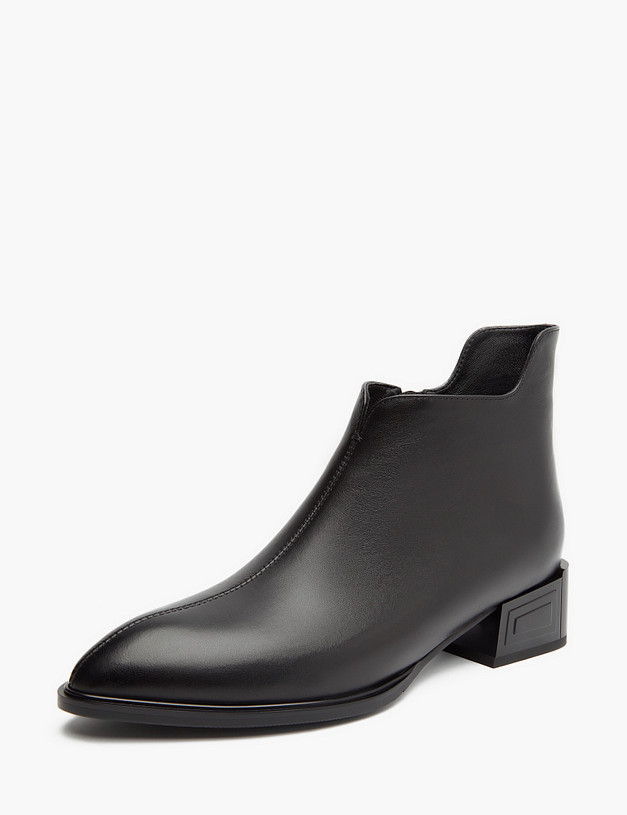 Черные женские ботильоны из кожи MASCOTTE 234-310121-0102 | ракурс 2