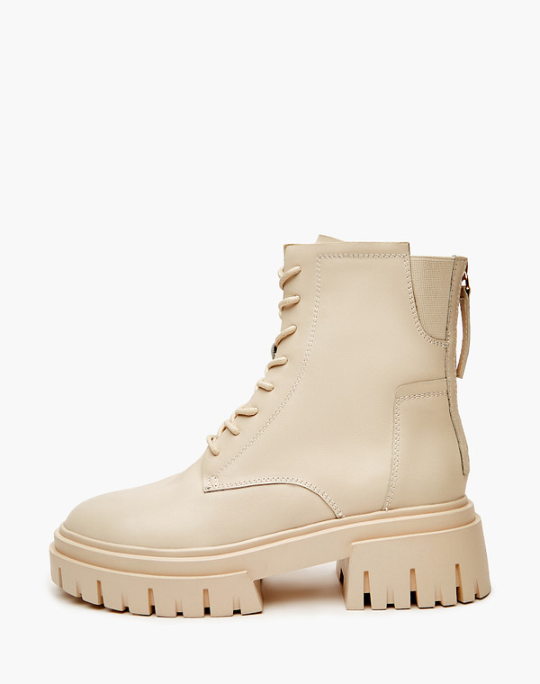 233-2265637-7137M Ботинки женские нат.кожа-резина/мех-нат.кожа беж, Mascotte