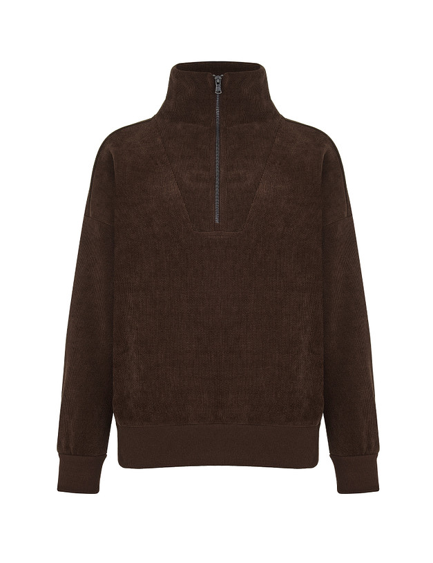 Коричневый женский свитшот MASCOTTE 888-5201-24009 | ракурс 4