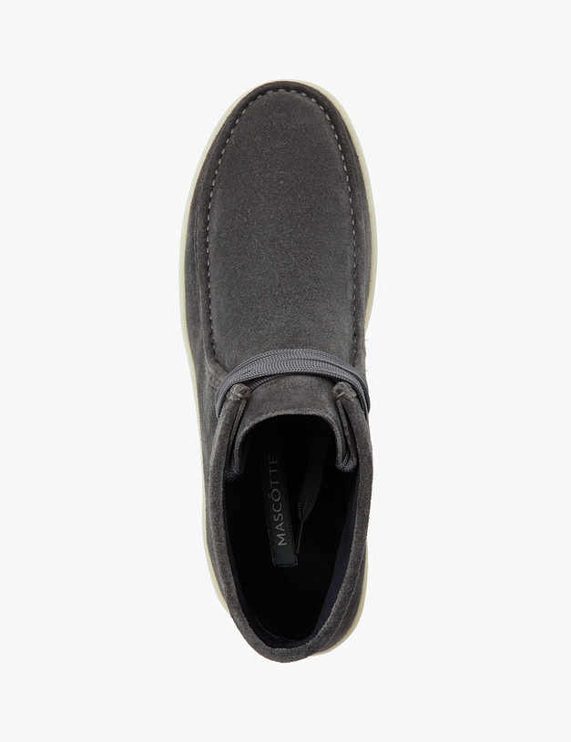 Серые велюровые мужские ботинки MASCOTTE 22-3170621-3276M | ракурс 4 Серые велюровые мужские ботинки MASCOTTE 22-3170621-3276M | ракурс 4