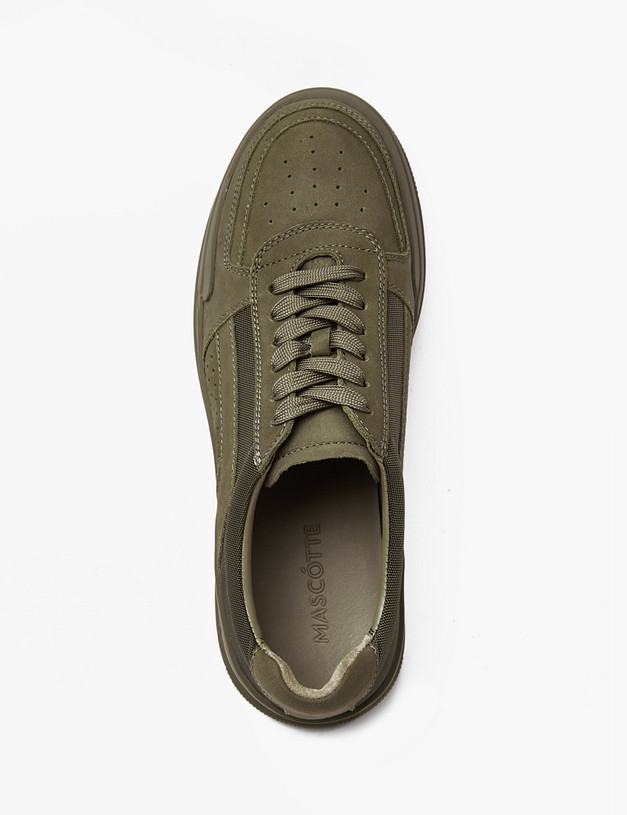 Зеленые мужские кеды из нубука MASCOTTE 22-4111812-3335M | ракурс 4