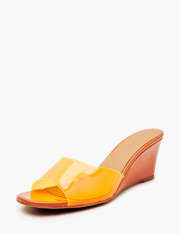 Оранжевые женские мюли на танкетке MASCOTTE 233-4123691-7313 | ракурс 3