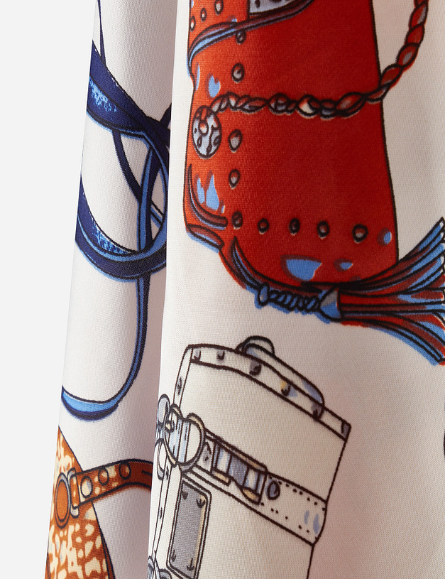 Оранжевый женский платок MASCOTTE 730-1202-2413 | ракурс 2