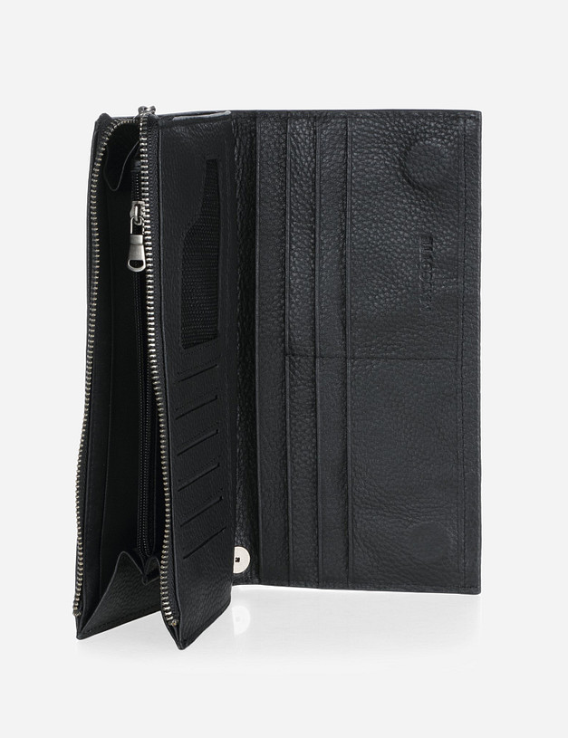 Черное кожаное мужское портмоне MASCOTTE 622-9129-102 | ракурс 2