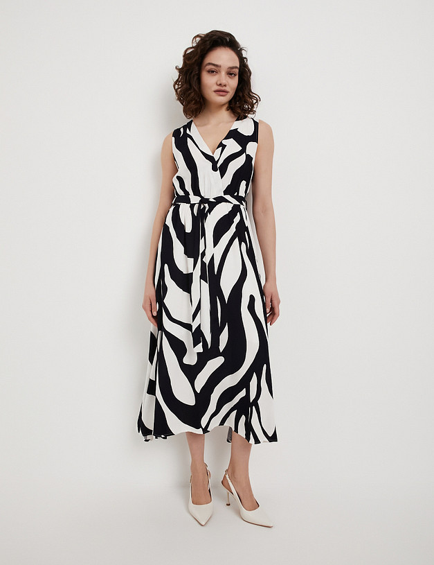 Сине-белое женское платье MASCOTTE 973-6110-2403 | ракурс 2