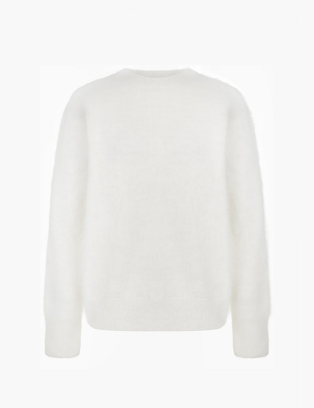 Молочный женский джемпер из ангоры MASCOTTE 870-4202-7501 | ракурс 7