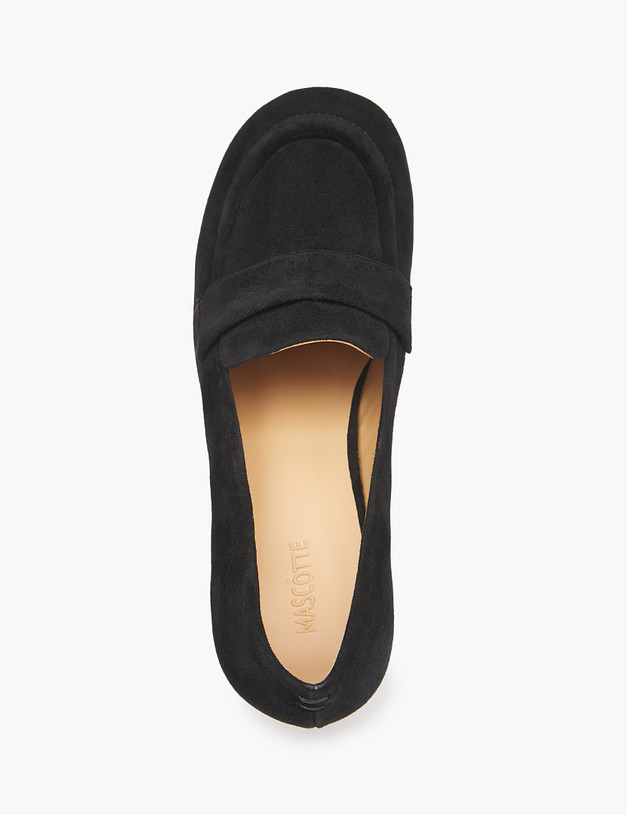 Черные женские туфли из велюра MASCOTTE 15-511111-3605M | ракурс 4
