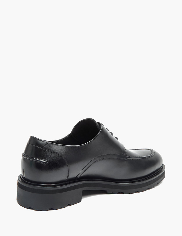 Черные мужские дерби из кожи MASCOTTE 175-322011-0102 | ракурс 3 Черные мужские дерби из кожи MASCOTTE 175-322011-0102 | ракурс 3