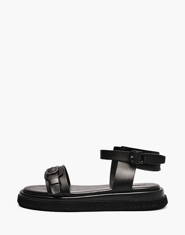 233-613611-0102 Туфли летние женские нат.кожа/нат.кожа черн, Mascotte