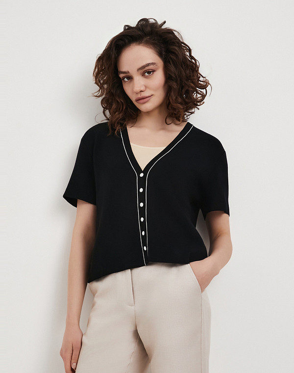 990-6101-2402 Джемпер женский черн, Mascotte