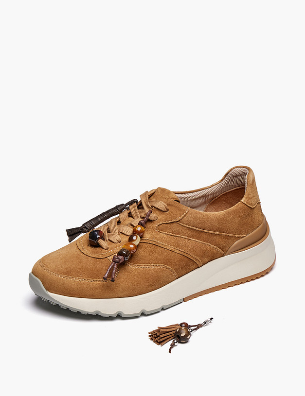 Коричневые женские кроссовки с украшением  MASCOTTE 22-6160127-4697M | ракурс 6