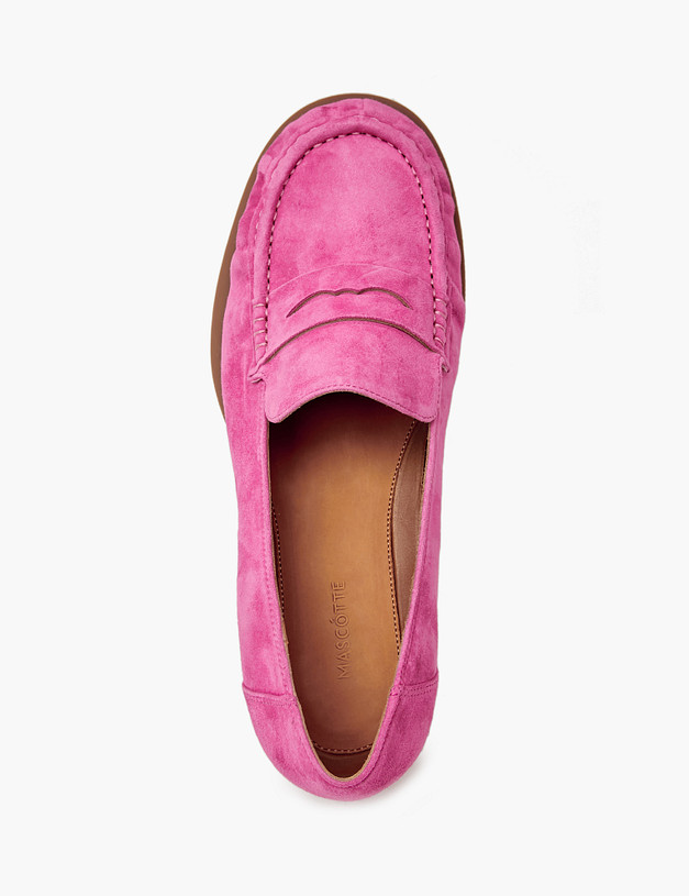 Розовые велюровые женские лоферы MASCOTTE 172-4122212-4627M | ракурс 4 Розовые велюровые женские лоферы MASCOTTE 172-4122212-4627M | ракурс 4