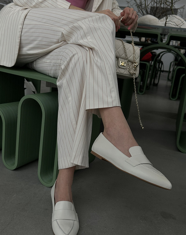 233-2143811-6536M Туфли женские нат.кожа/нат.кожа бел, Mascotte