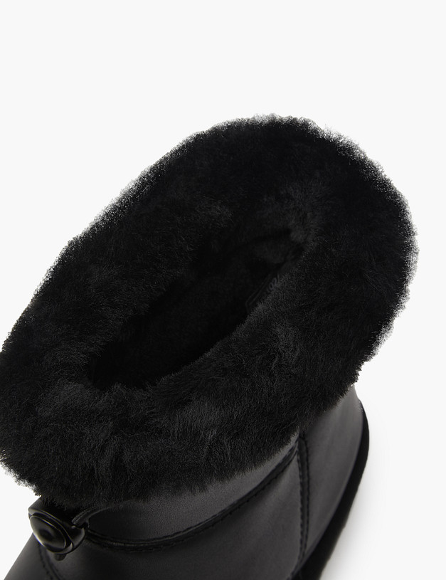 Черные кожаные детские угги MASCOTTE 234-3264311-0102 | ракурс 8