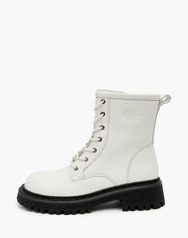 58-321631-4156M Ботинки женские нат.кожа/мех-нат.кожа бел, Mascotte