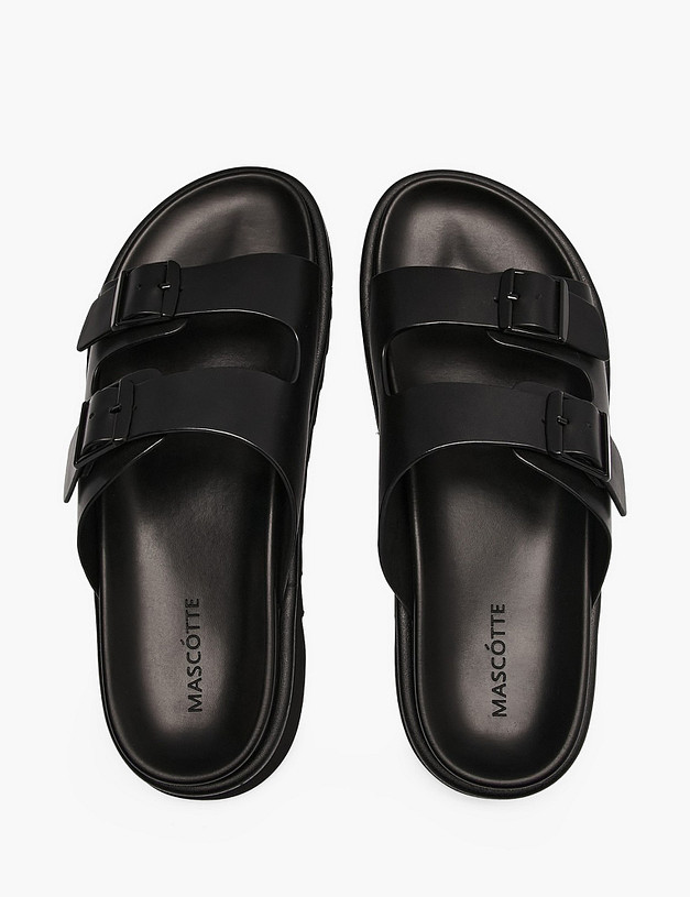 Черные мужские сабо MASCOTTE 15-610411-0102 | ракурс 4
