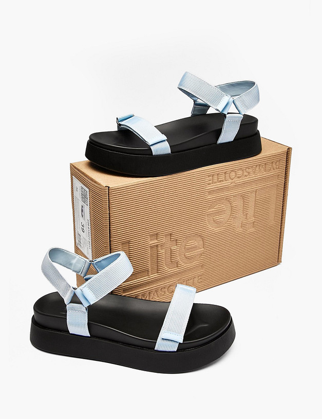 Голубые женские сандалии MASCOTTE 234-615221-0211 | ракурс 6